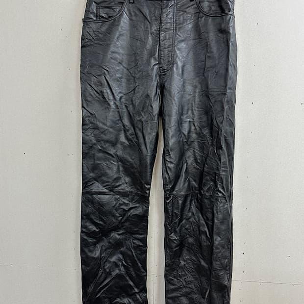빈티지 가죽 팬츠 36인치 
