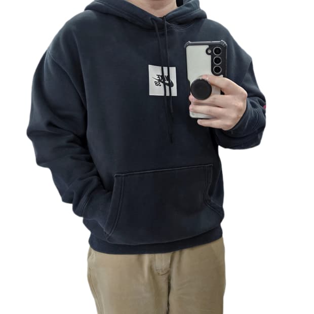 나이키SB 박스로고 기모 후드티 M 95-100