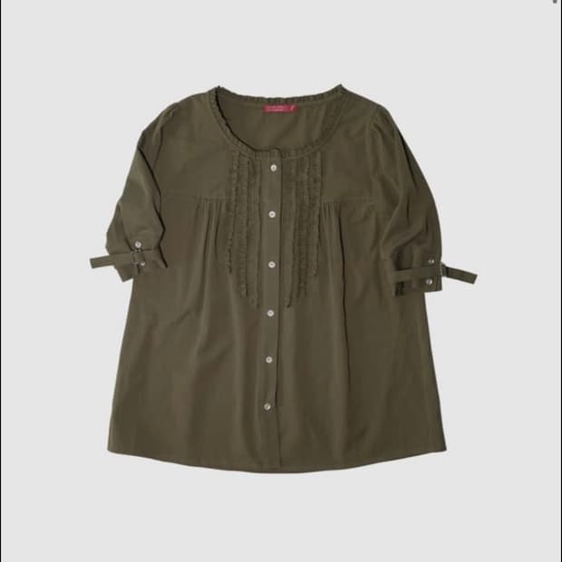 (구해요) 인앤양인하모니 인앤양 블라우스 카키