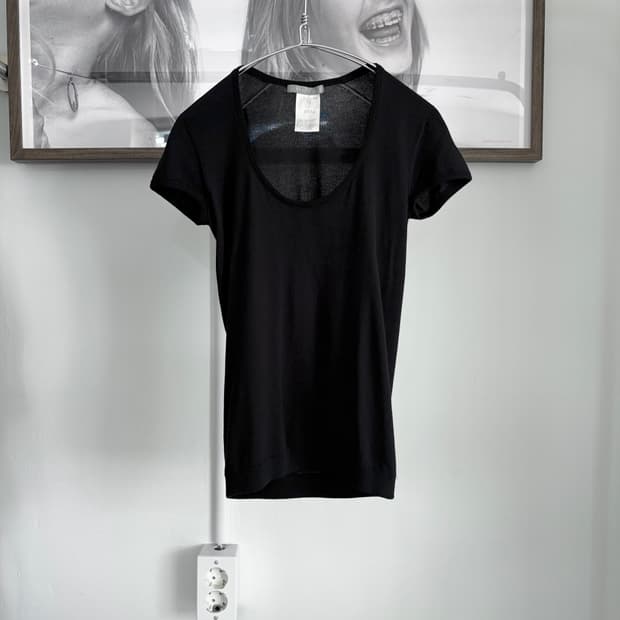 Theory luxe U-neck half sleeve knit