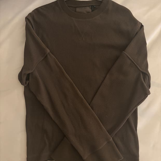 헬무트 랭 컷아웃 와플 롱슬리브 티셔츠