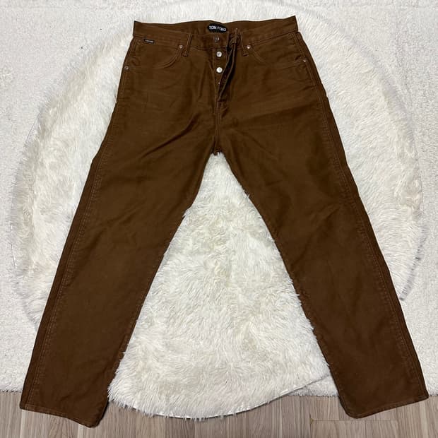 톰포드 테이퍼드진 브라운 34