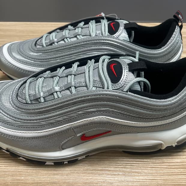 나이키 에어맥스 97 OG 실버 레드 265