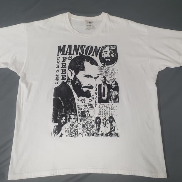 빈티지 찰스맨슨 티셔츠(2XL)