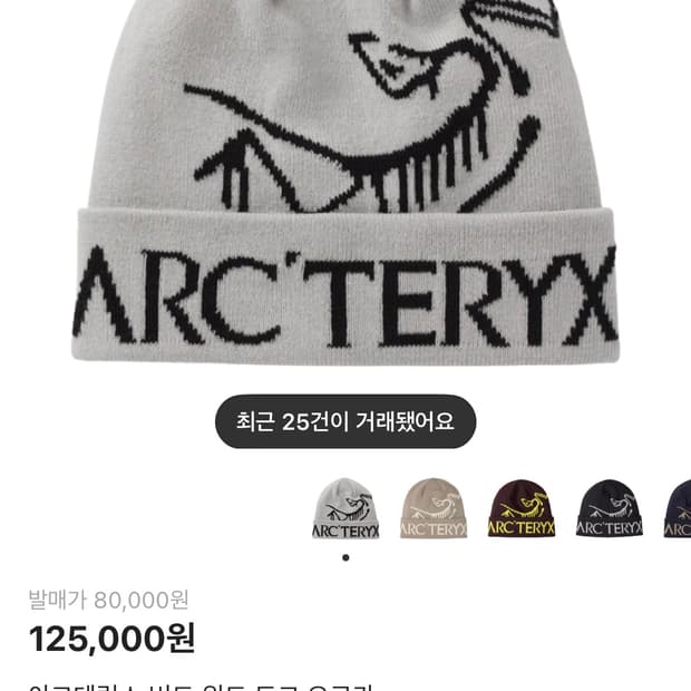 (새상품) 아크테릭스 비니