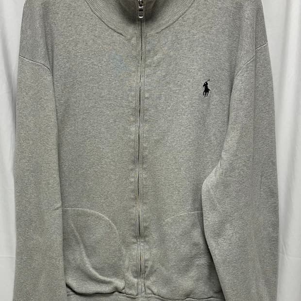 no.89 폴로 랄프로렌 그레이  투웨이니트집업 XXL s급