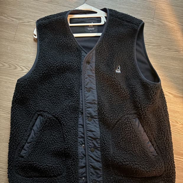 캉골 후리스 조끼 black xl