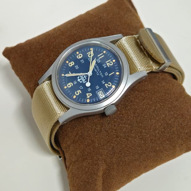 90s 해밀턴 9797 청판 필드워치 페노메 스트랩.