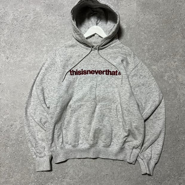 디스이즈네버댓 오트밀 그레이 후드티