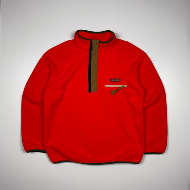 (105) 컬럼비아 플리스 스냅 풀오버 오렌지