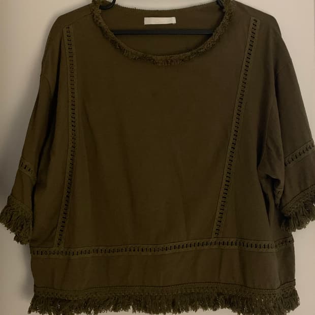 Vintage western karki half T-shirts