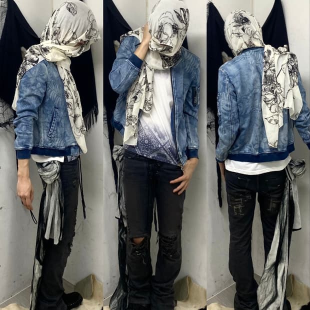 (Moussy)Botanical Print MA-1 Bomber Jack