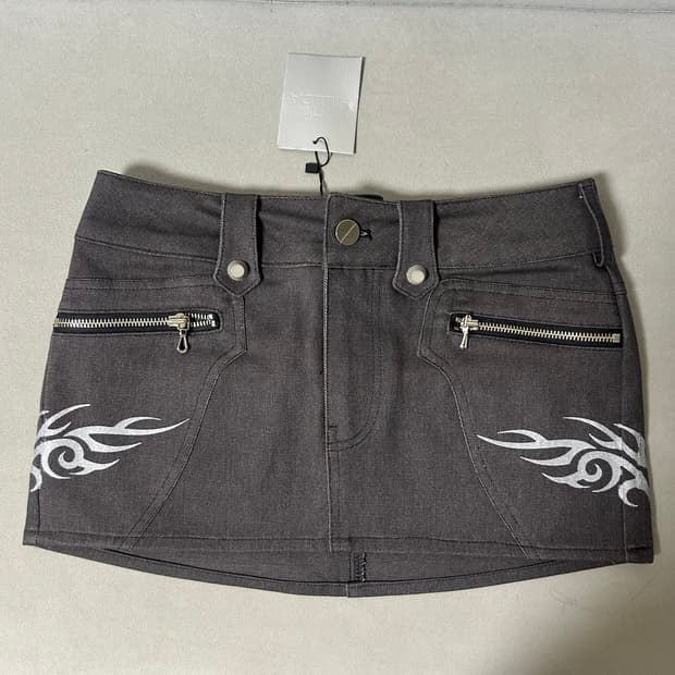 힐다 메탈릭 미니 스커트 25fw HILLDA