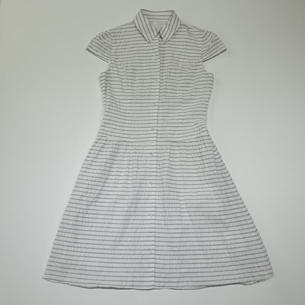 CL994 M 꾸레주 90s 일본판 시어서커 모던 스트라이프 원피스