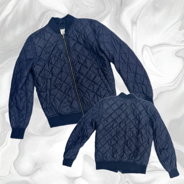 재팬 Gap 누빔 경량 네이비 패딩 봄버 자켓 아우터 아메카지 핀터