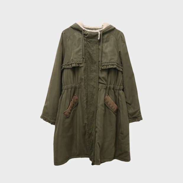 엑시즈팜 레이스 포인트 야상 자켓 61107