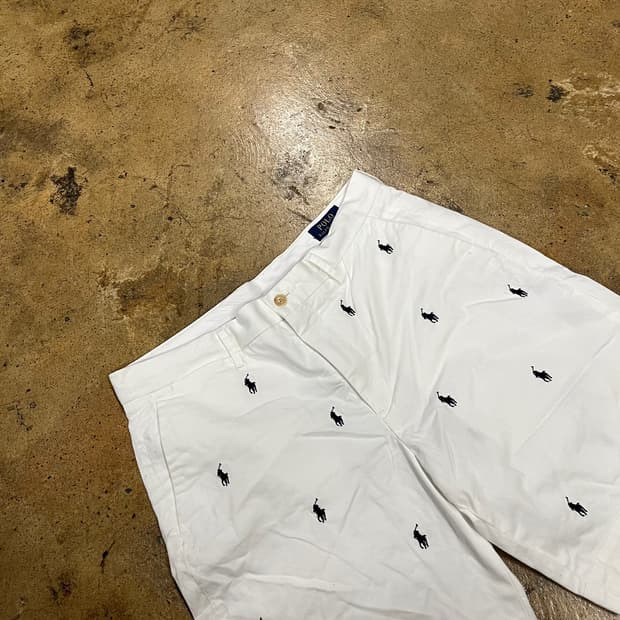 [정품/31] 폴로 랄프로렌 화이트 포니 반바지 b8