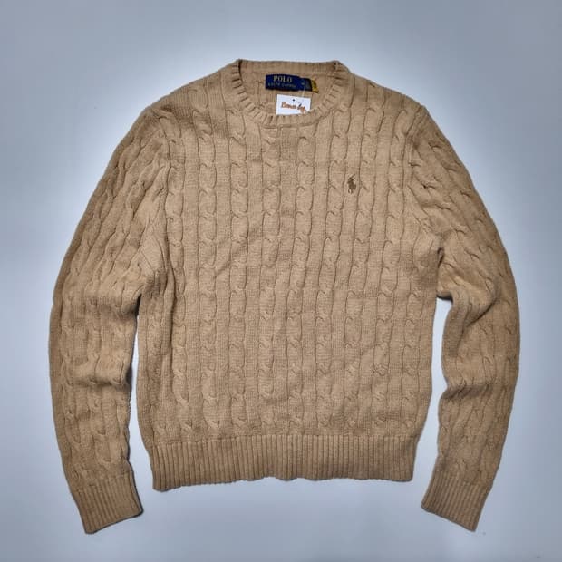 폴로 케이블 니트 