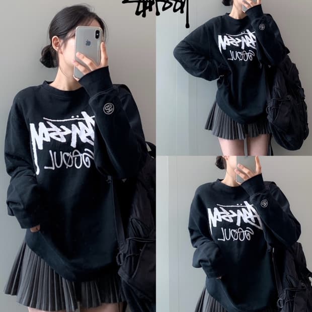 스투시 서울 맨투맨