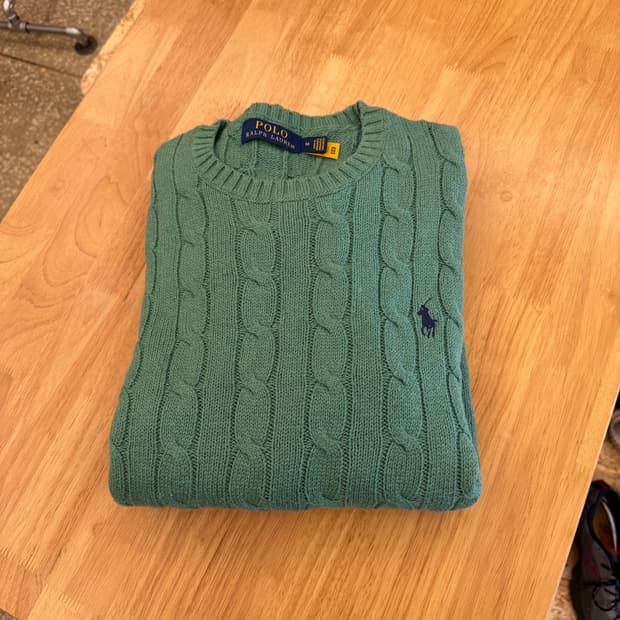 폴로 랄프로렌 코튼 케이블니트 그린 M