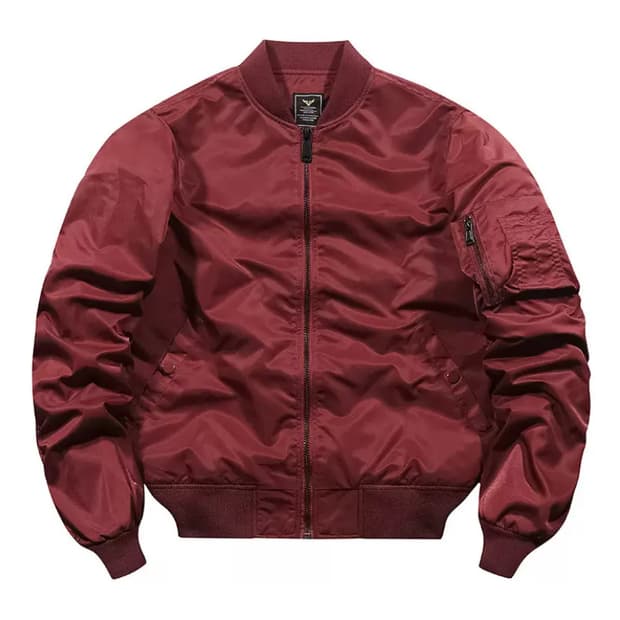 버건디 MA-1 항공 점퍼