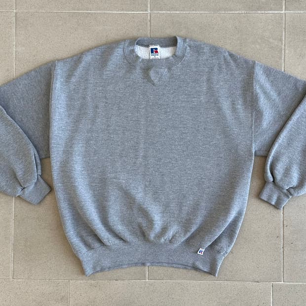 90s 빈티지 러셀 스웻셔츠 그레이 XL USA
