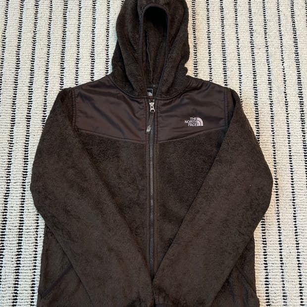 노스페이스 후드 플리스 브라운컬러