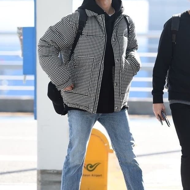 아크네 스튜디오 마운틴 다운 체크 패딩 박보검 52