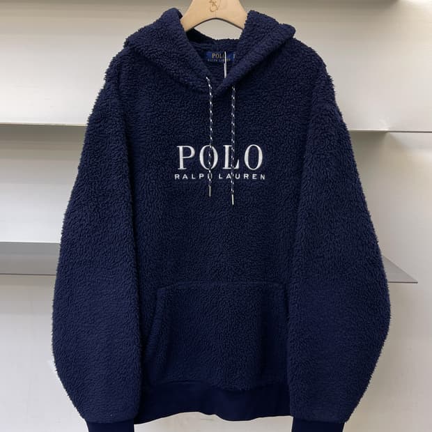 폴로랄프로렌 22fw QR 라벨 플리스 후디