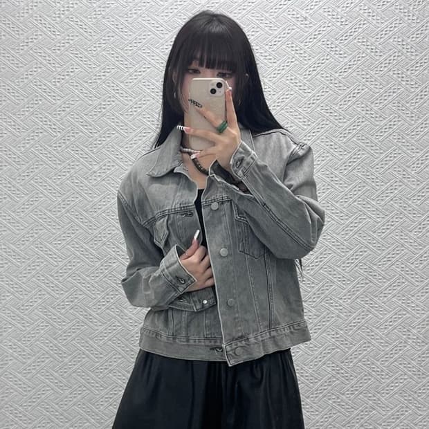 토니웩 올드스쿨 레트로 빈티지 흑청 데님자켓 M C10158