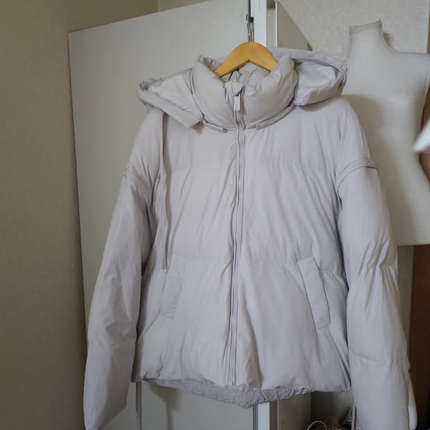 제시믹스 후드 오버핏 그레이패딩