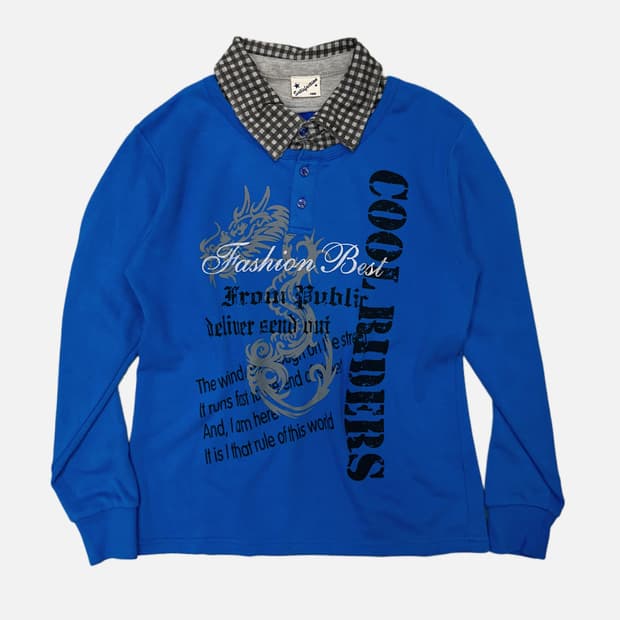 dragon lettering layered t-shirt