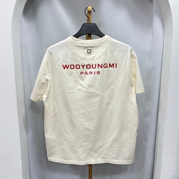 우영미 백로고 반팔 아이보리 48