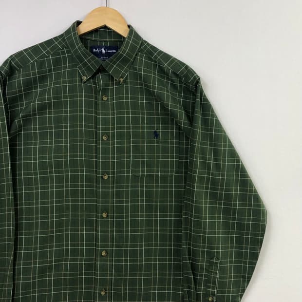 XL 폴로 체크 셔츠