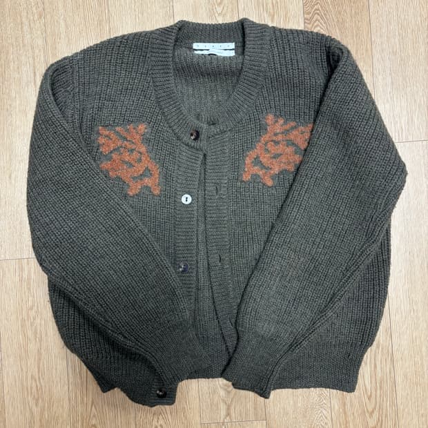 (S) 란라 단사 니트 가디건