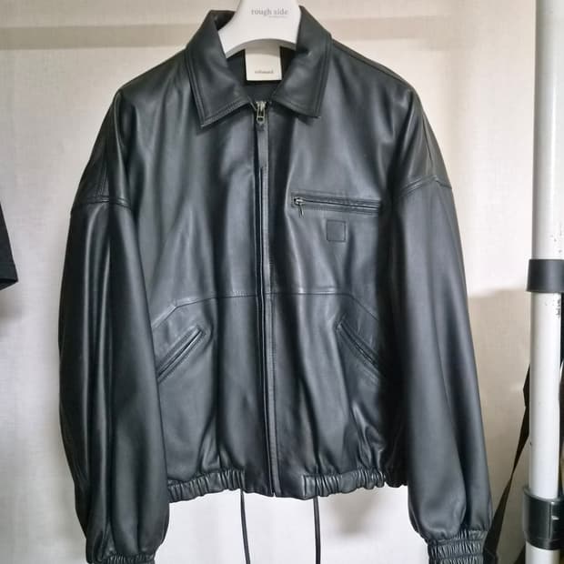 CCU leather x refomed 워크 레더자켓