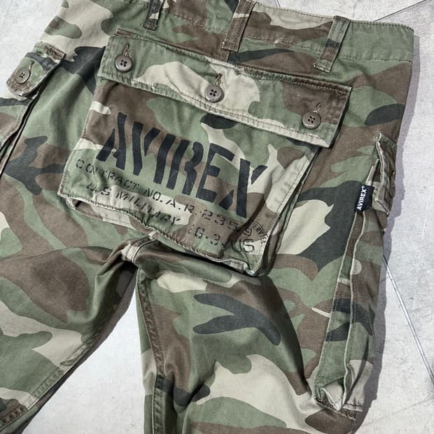 아비렉스 몽키 카모 카고팬츠