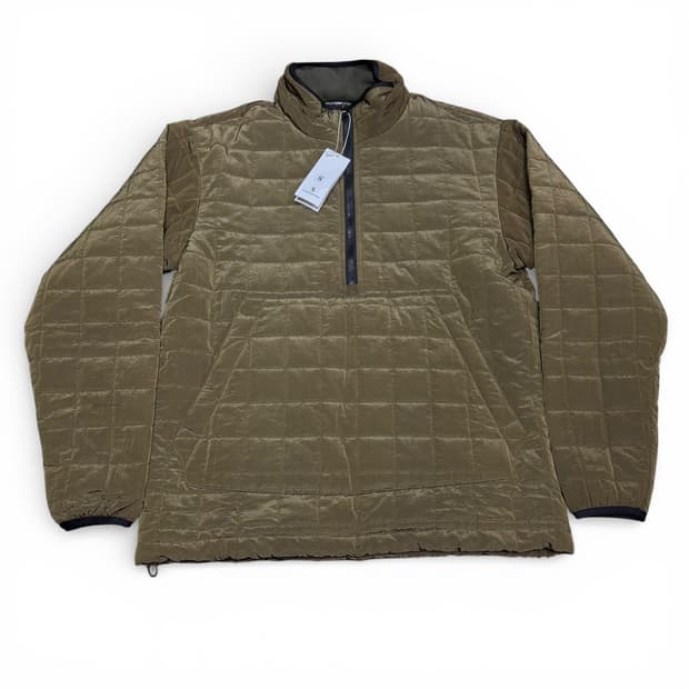 95 라퍼지스토어 카키 퀼팅 반집업 아노락 경량패딩