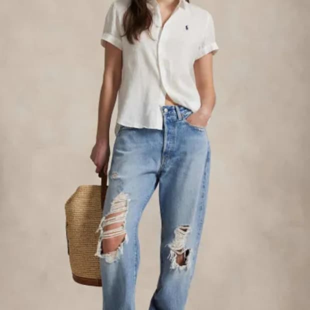 폴로 by 랄프 로렌 숏 슬리브 셔츠(리넨)XS 사이즈