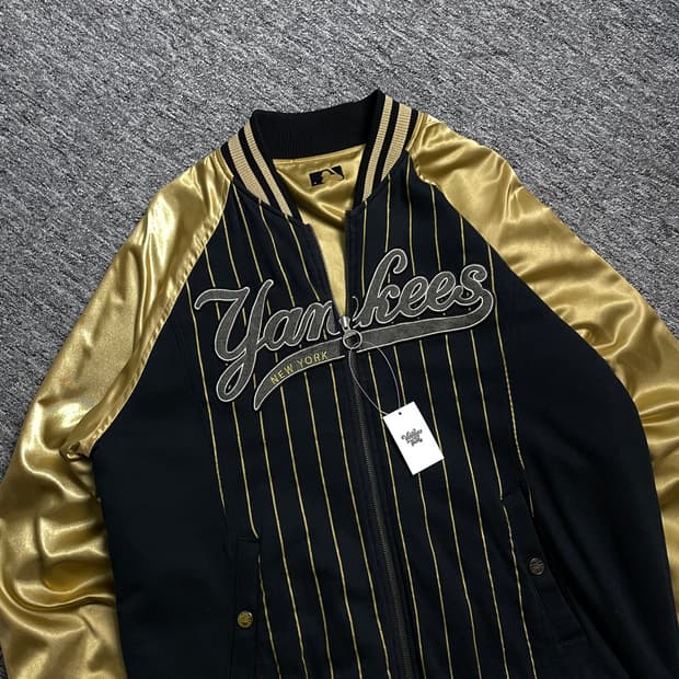 00s MLB 뉴욕 양키스 빅로고 리버시블 바시티 자켓y 2145