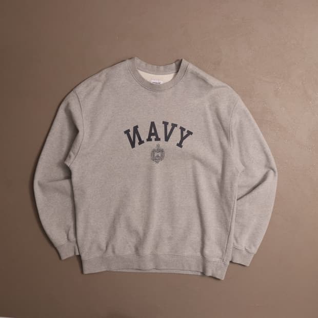 에스피오나지 해군 프린팅 헤비 스웻셔츠 A1696