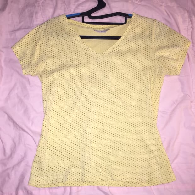 Japanese vintage 도트 반팔 티셔츠