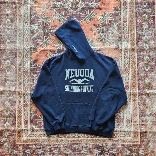 90s 러셀 Neuqua 스위밍 후디 네이비 (L)