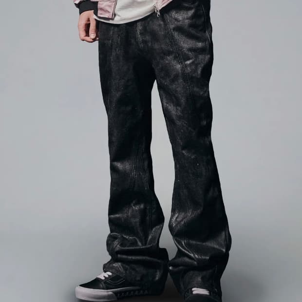 낫포너드 커브드더티워시데님팬츠 블랙 L