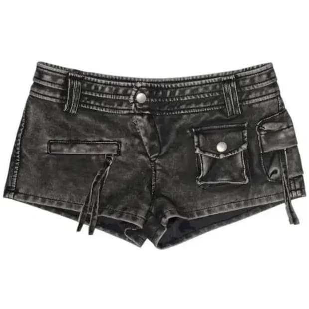 쏘시 마이크로 쇼츠 Saucy leather micro shorts 