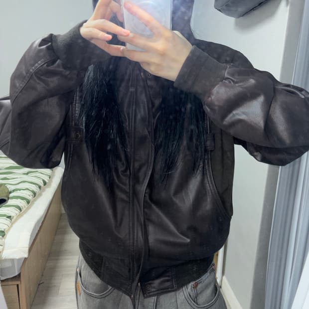 Vintage coating bomber jacket