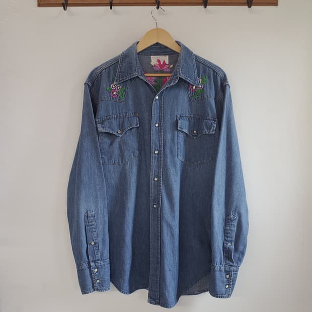 70's Ranchcraft Denim Western Shirt