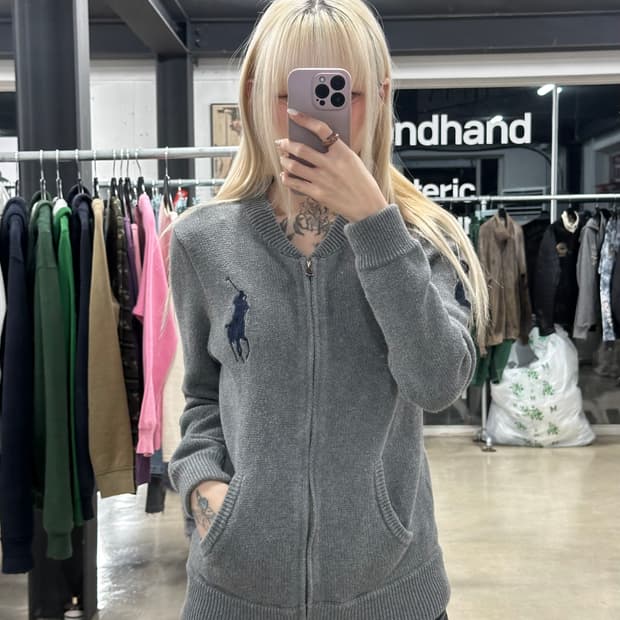 폴로 랄프로렌 빅포니 니트 집업