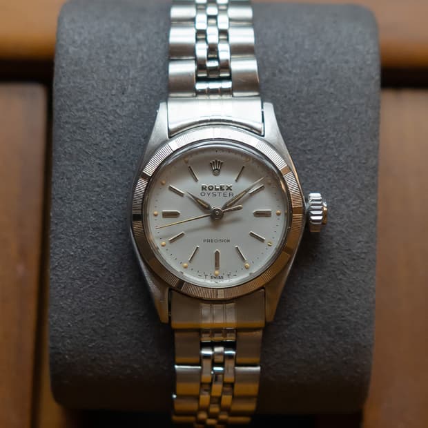 롤렉스 오이스터 프리시전 25mm 엔진턴 베젤 시계