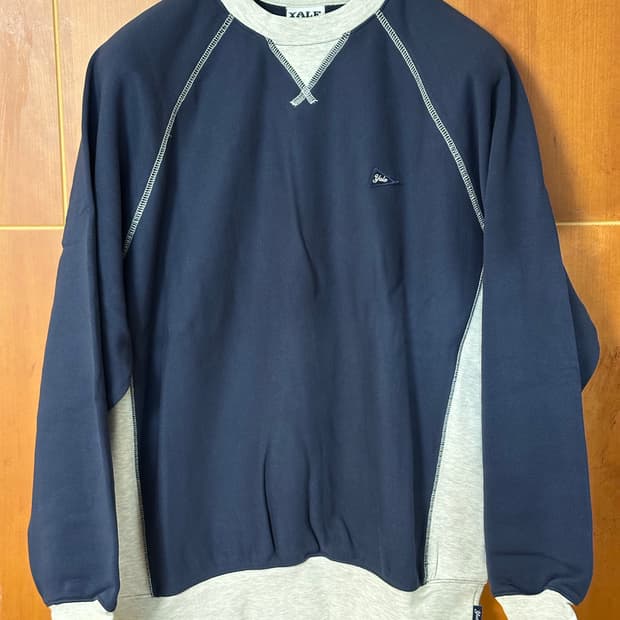 REVERSE WEAVE STITCH CREWNECK NAVY / OAT